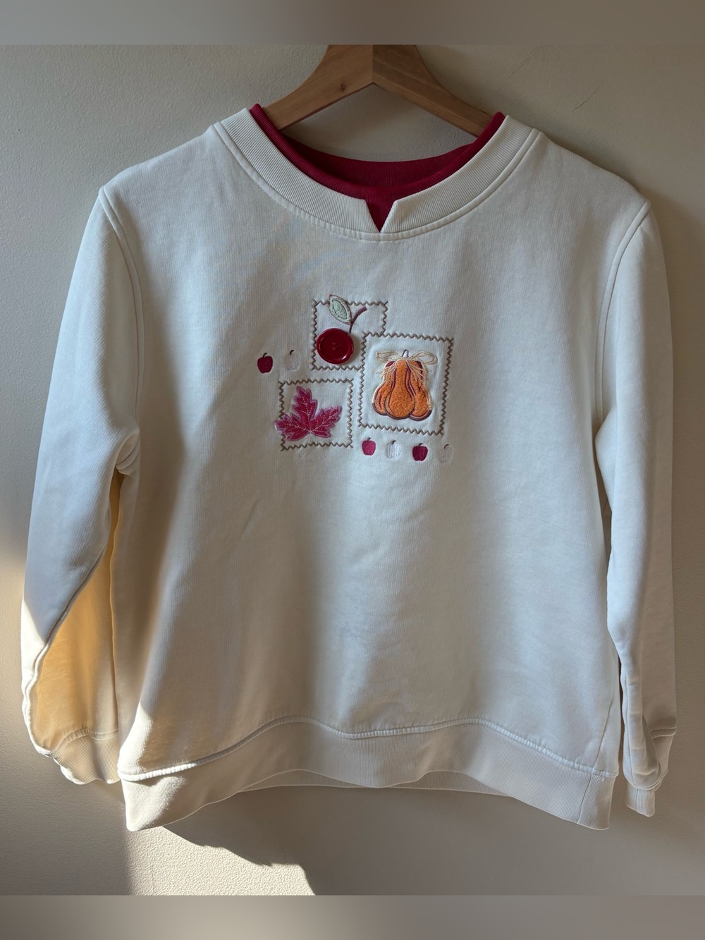 Shenanigans Vintage Fall Embroidered Crewneck Sweatshirt